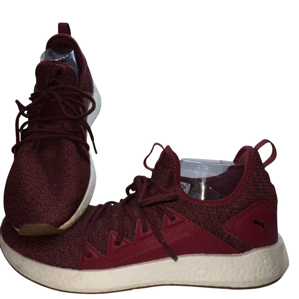 Puma Nrgy Neko Knit 191093-11 Mens Running ‎ Shoes Pomegranate Burgundy Size 13